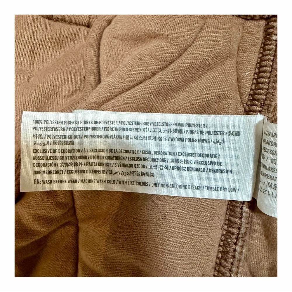 Abercrombie & Fitch Quilted Neutral Bomber Jacket Zip Front Soft Cozy Tan Sz XL - Picture 7 of 9